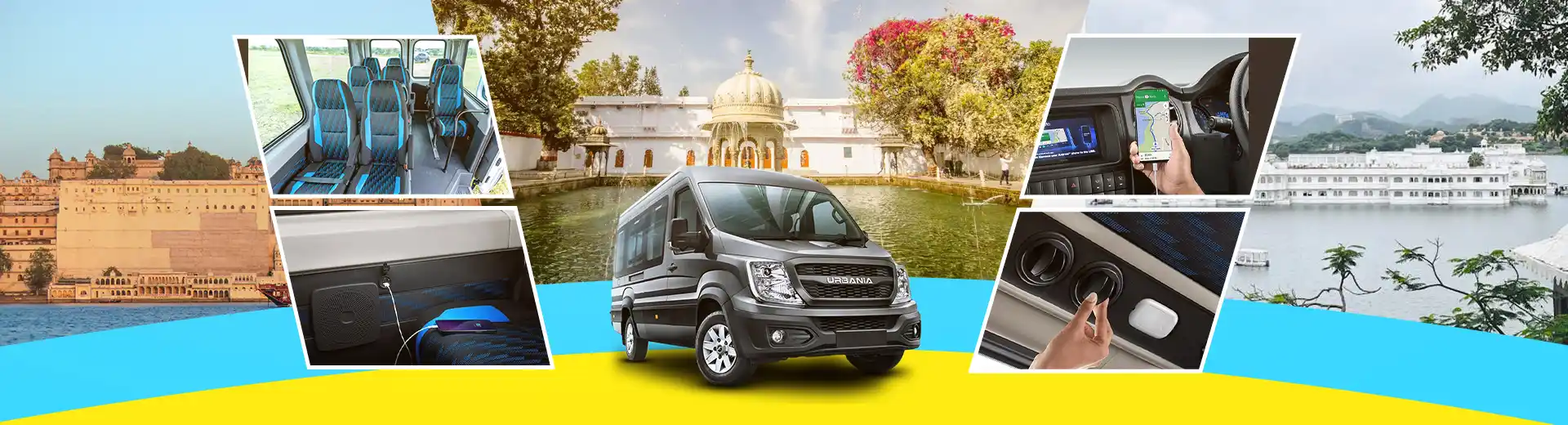 Urbania hire in Udaipur for premium group tours
