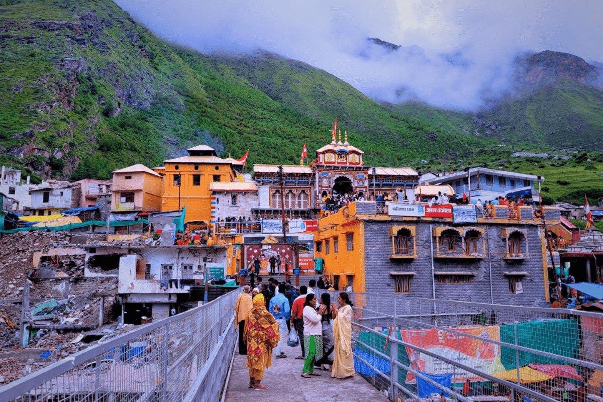 Badrinath Temple during the holy Char Dham Yatra