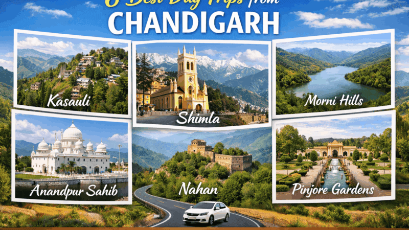 Top 6 destinations for day trips from Chandigarh