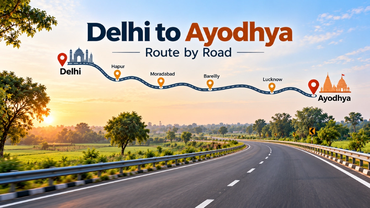 Delhi to Ayodhya Route by Road
